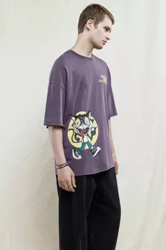Футболка oversize хлопковая с принтом
