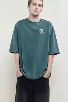 Футболка oversize хлопковая с принтом