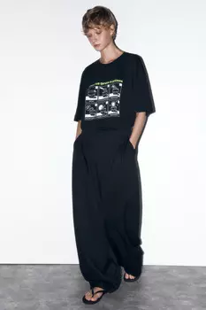 Футболка oversize хлопковая с принтом