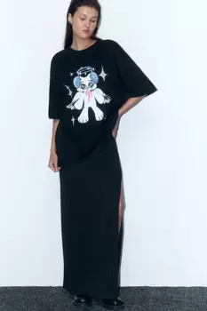 Футболка oversize хлопковая с принтом