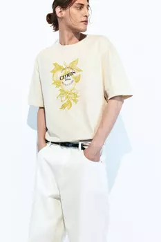 Футболка oversize хлопковая с принтом