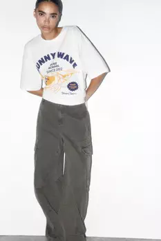 Футболка oversize хлопковая с принтом