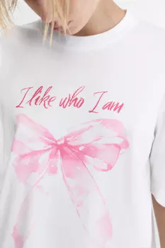 Футболка oversize хлопковая с принтом