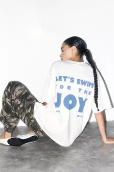 Футболка oversize хлопковая с принтом