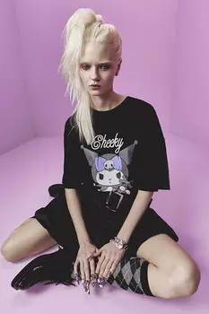 Футболка oversize хлопковая с принтом