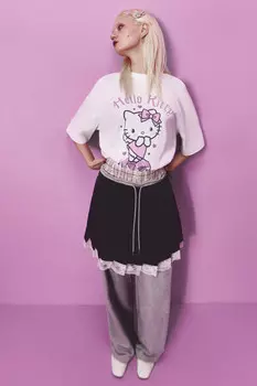 Футболка oversize хлопковая с принтом