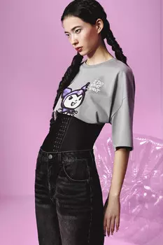 Футболка oversize хлопковая с принтом