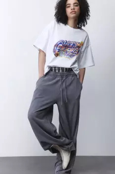 Футболка oversize хлопковая с принтом