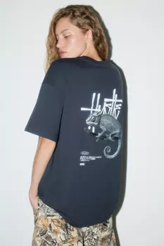 Футболка oversize хлопковая с принтом