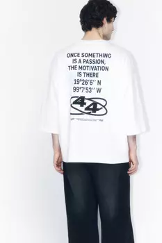 Футболка oversize хлопковая с принтом