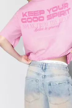 Футболка oversize хлопковая с принтом