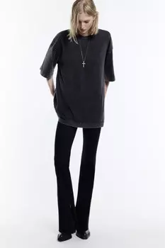 Футболка oversize хлопковая с вареным эффектом