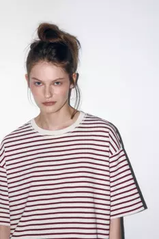 Футболка oversize хлопковая в полоску