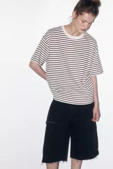 Футболка oversize хлопковая в полоску