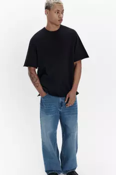 Футболка oversize из хлопкового футера