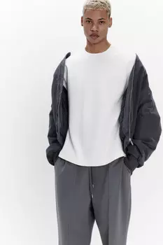 Футболка oversize из хлопкового футера