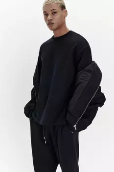 Футболка oversize из хлопкового футера