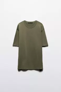 Футболка oversize из хлопкового футера