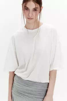 Футболка oversize из жатой ткани