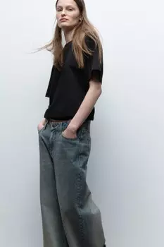 Футболка oversize однотонная из футера
