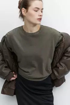 Футболка oversize рваная с вареным эффектом