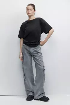 Футболка oversize рваная с вареным эффектом
