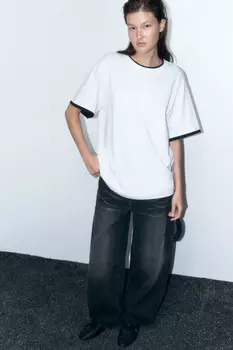 Футболка oversize с имитацией второго слоя