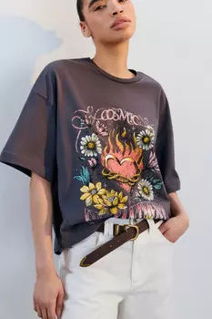 Футболка oversize с принтом