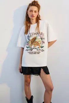 Футболка oversize с принтом