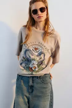 Футболка oversize с принтом