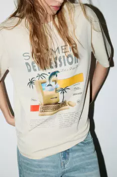 Футболка oversize с принтом