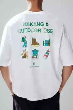 Футболка oversize с принтом