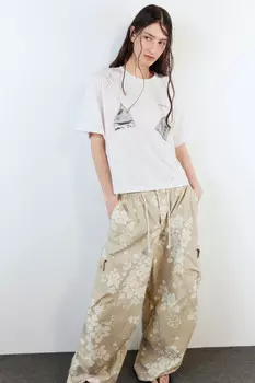 Футболка oversize с принтом-бикини