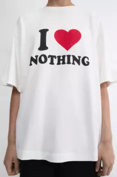 Футболка oversize с принтом и надписями