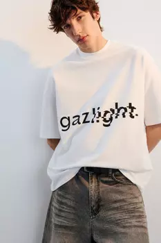 Футболка oversize с принтом-надписью