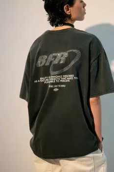 Футболка oversize с принтом-надписью