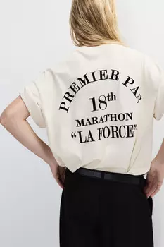 Футболка oversize с принтом-надписью