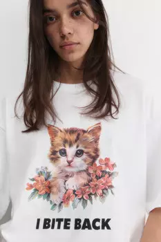 Футболка oversize с принтом y2k