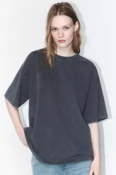 Футболка oversize с вареным эффектом