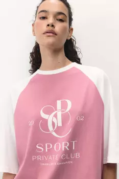 Футболка oversize спортивная с принтом