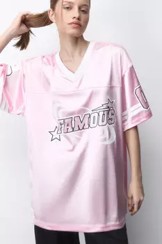 Футболка oversize спортивная с принтом