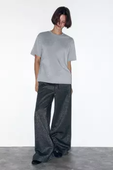 Футболка oversize трикотажная с люрексом