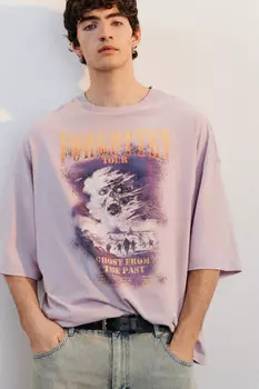 Футболка oversize вареная с принтом