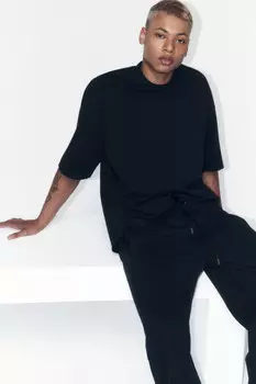 Футболка плотная хлопковая с вареным эффектом