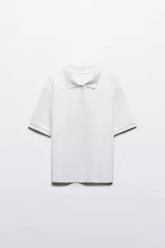 Футболка-поло хлопковая с застежкой на груди