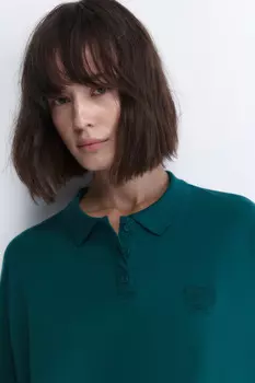 Футболка-поло oversize с вышивкой