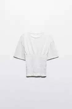 Футболка приталенная из жатой ткани