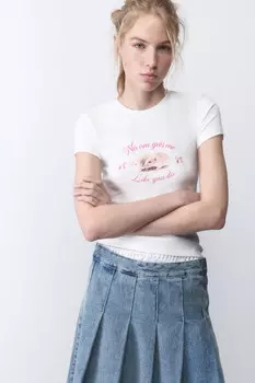 Футболка приталенная с принтом y2k