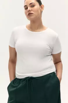 Футболка приталенная в рубчик