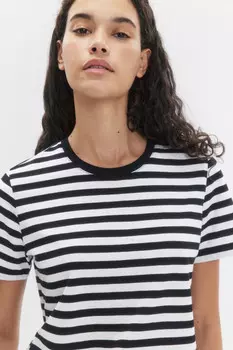 Футболка прямая хлопковая в полоску